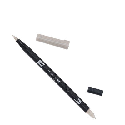 Tombow ABT Warm Gray 2 N79 Tombow ABT Dual Brush, vattenbaserad penna med två spetsar, en fine och en brush, Warm Gray 2 N79