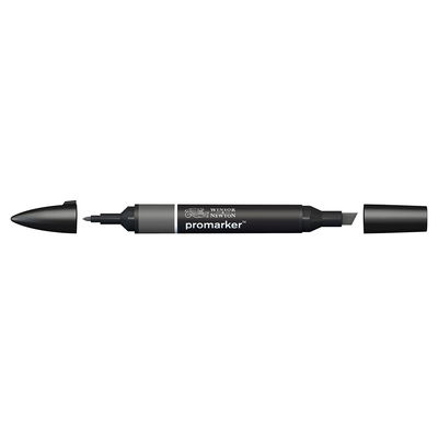Winsor & Newton Promarker Cool Grey 5 CG5 marker med bred snedskuren spets och smal rund spets