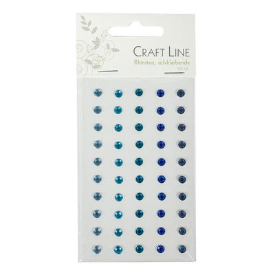 Självhäftande rhinestones blå mix 5 mm 50 st Självhäftande rhinestones blå mix 5 mm, 50 st