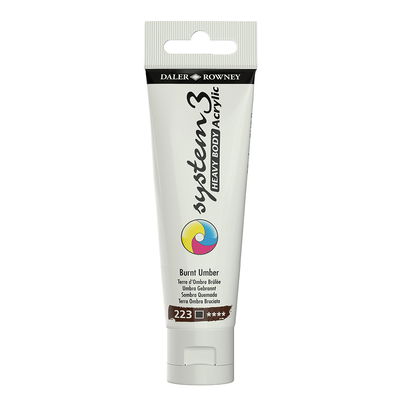 System3 Heavy Body akrylfärg Burnt Umber 223 i tub