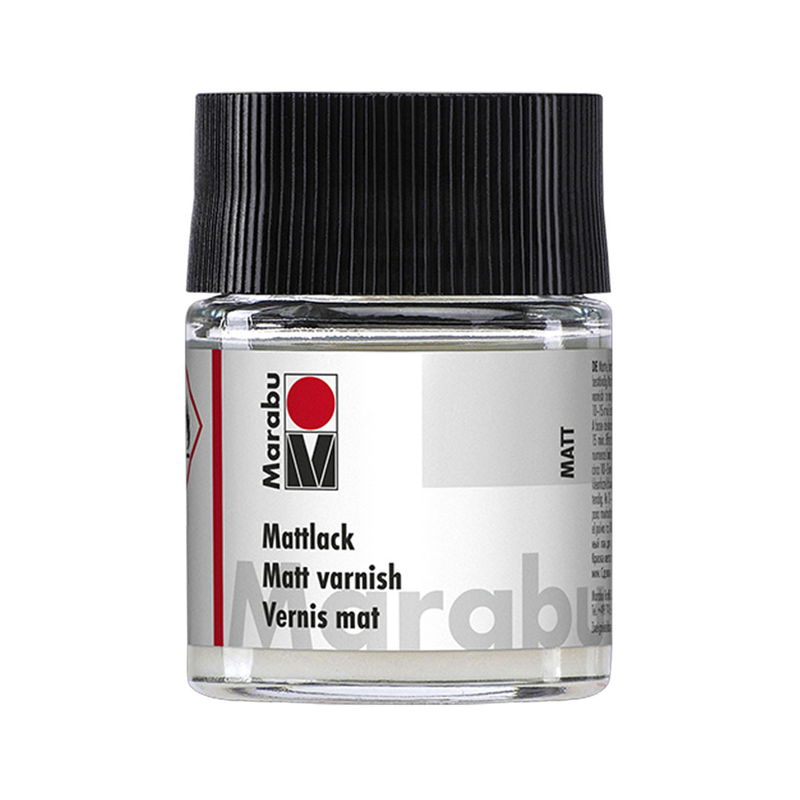 Marabu Matt Varnish. Matt lack till pyssel, hantverk, lera och dekoration. Väderbeständig 50 ml
