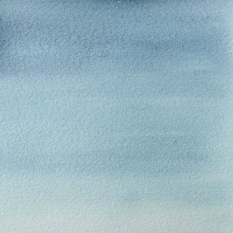 Färgprov (swatch) Cotman akvarellfärg Iridescent Blue