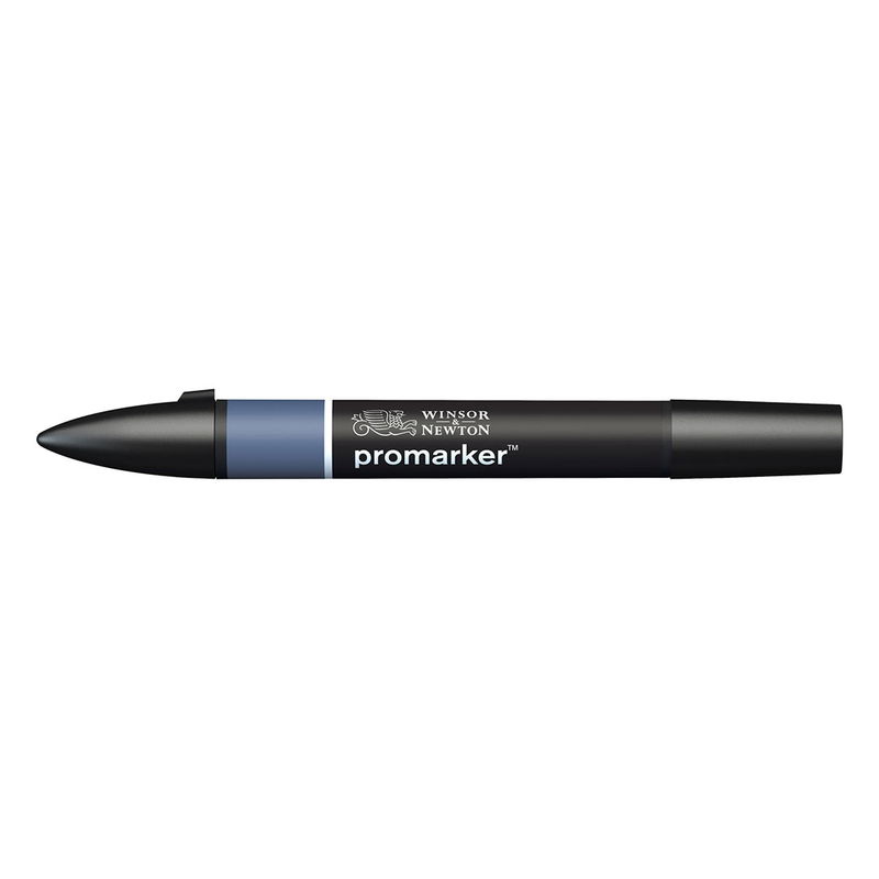 Winsor & Newton Promarker Midnight Blue B624 marker med dubbelspets frilagd på vit bakgrund