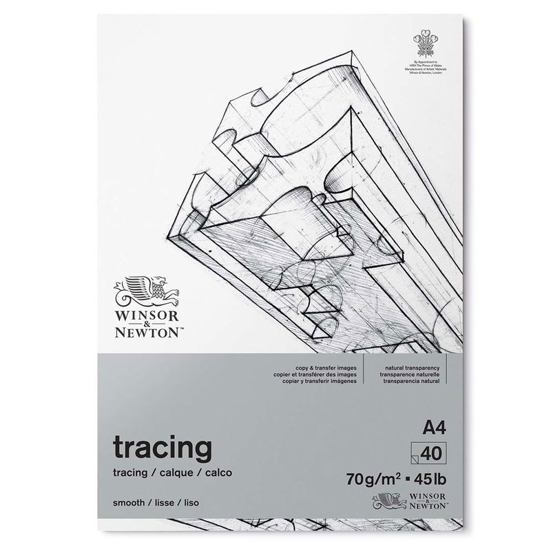Winsor & Newton Tracing Paper A4 70 g 40 ark för skisser och bildöverföring