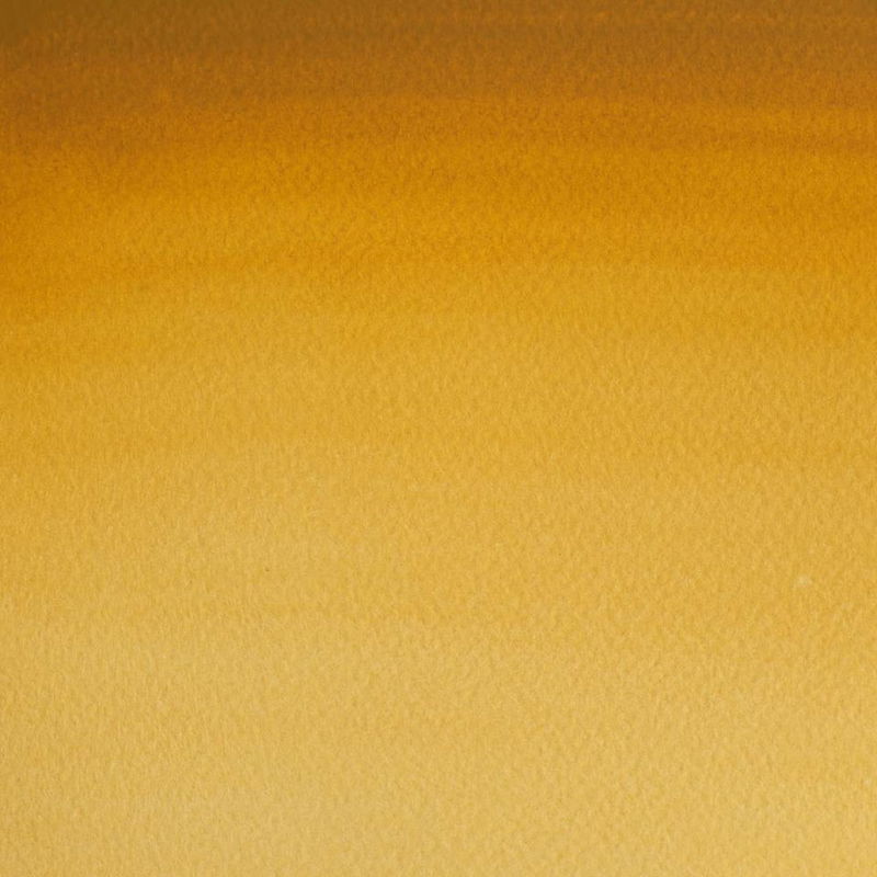 Färgprov (swatch) Cotman akvarellfärg Yellow Ochre