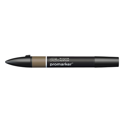 Winsor & Newton Promarker Umber O615 marker med dubbelspets frilagd på vit bakgrund