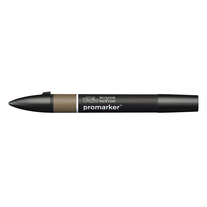 Winsor & Newton Promarker Umber O615 marker med dubbelspets frilagd på vit bakgrund