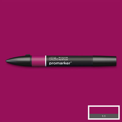 Winsor & Newton Promarker Maroon M544 Winsor & Newton Promarker Maroon M544 marker med färgprov och bakgrund i samma ton