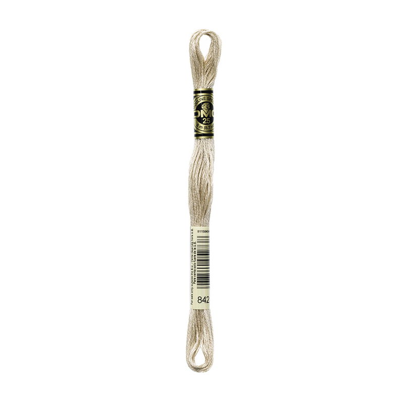 DMC Mouliné Spécial i färgen Very Light Beige Brown 842 broderigarn 8 meter