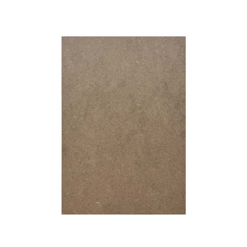 MDF-skiva 2,5 mm A4 sett rakt framifrån med slät träfiberyta