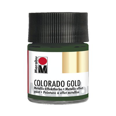 Marabu Colorado GOLD, metallicfärg i glasflaska. Färg Metallic Dark Green