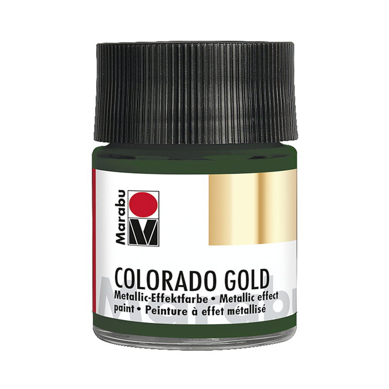 Marabu Colorado GOLD, metallicfärg i glasflaska. Färg Metallic Dark Green