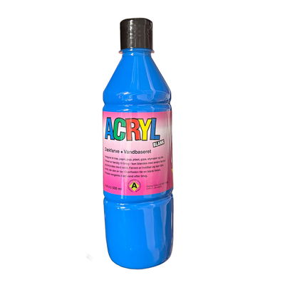 Fantasy Colour Blå 500 ml flaska med Blå akrylfärg, Fantasy Colour