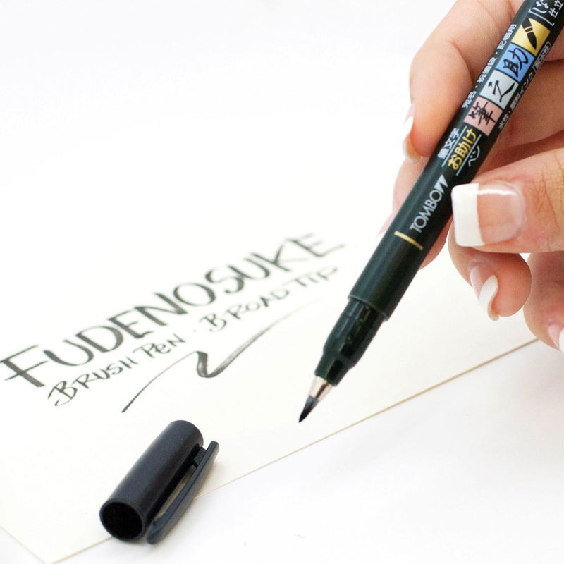 Kalligrafipenna Fudenosuke, mjuk penselspets, svart