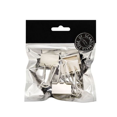 Pappersklämma 32 mm, 5 st i förpackning, färg silver