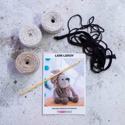 Innehåll DIY-Kit Amigurumi Lion Leroy