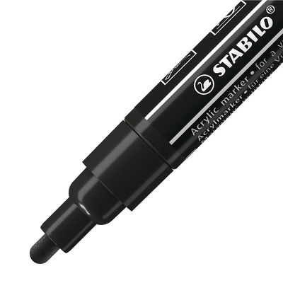 Närbild på spetsen av STABILO FREE Acrylic Marker T300 Black