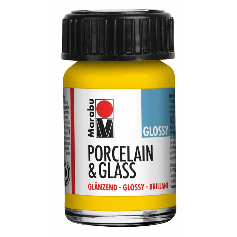 Sunshine Yellow, Marabu Glas- och porslinsfärg, 15 ml