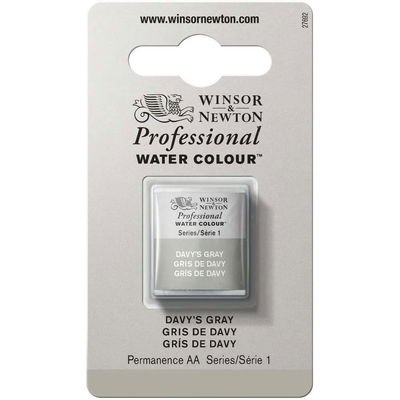 Förpackning med Winsor & Newton Professional akvarellfärg Davy's Gray halvkopp