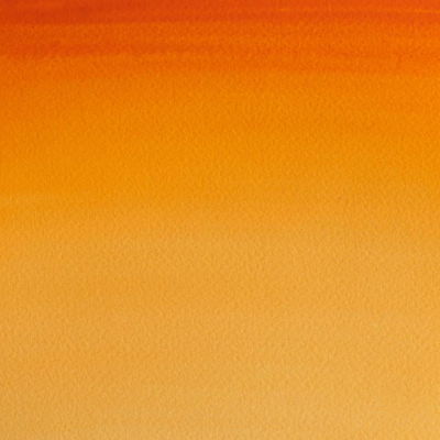 Färgprov (swatch) Cotman akvarellfärg Cadmium Orange Hue