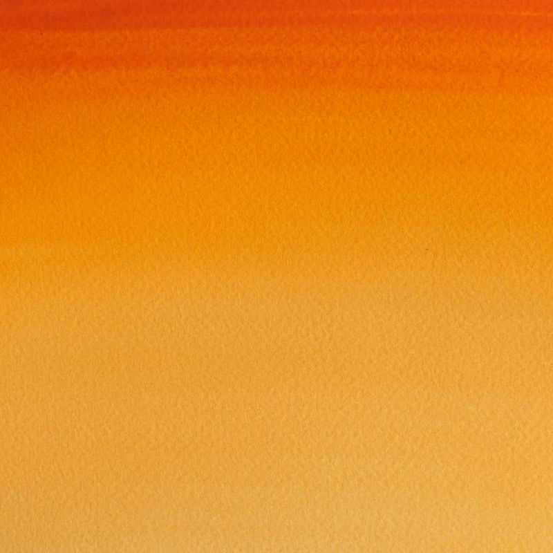 Färgprov (swatch) Cotman akvarellfärg Cadmium Orange Hue