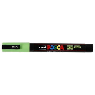Posca PC-3M Apple Green med kork, stängd marker sedd från sidan