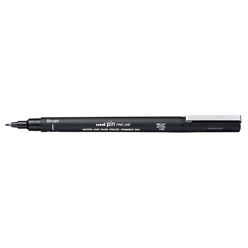 uni-pin fineliner, brush. Ljusäkta och vattenresistent.