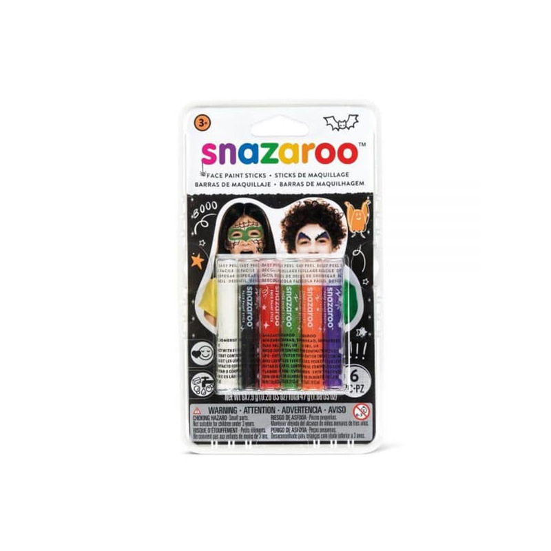 Snazaroo Ansiktskritor Halloween. 6 st. kritor i förpackningen