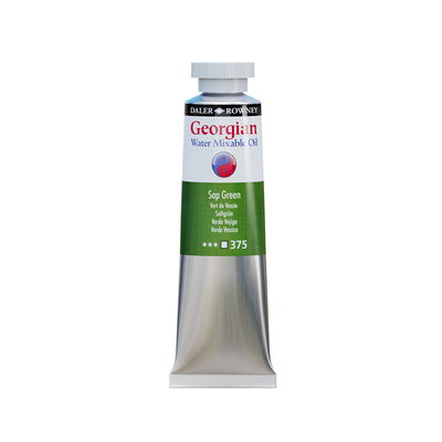 Georgian Water Mixable Oil Sap Green 37 ml vattenlöslig oljefärg i tub på vit bakgrund
