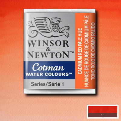 Winsor & Newton Cotman akvarellfärg halvkopp, Cadmium red pale hue