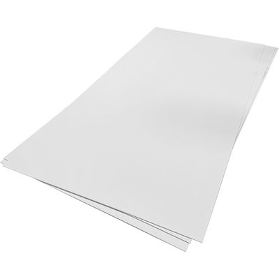 Hips 1,5 mm Plastark Vit HIPS-plastskiva 1,5 mm med slät yta, perfekt för modeller, skyltar och vakuumformning. Kapas efter önskat mått.
