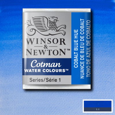 Winsor & Newton Cotman akvarellfärg halvkopp, Cobalt Blue Hue