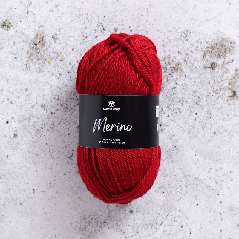 Svarta Fåret Merinogarn Ruby Rapture 50 g nystan av mjuk merinoull