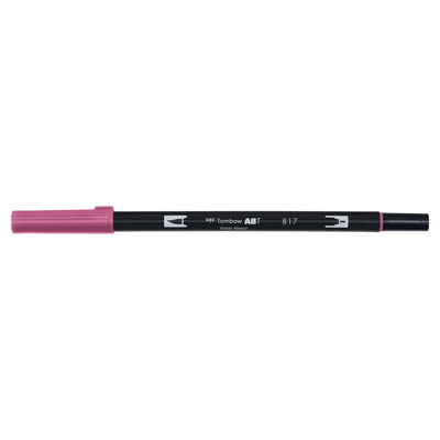 Vattenbaserad penna med två spetsar, en fineliner och en penselspets, Tombow ABT Dual brush Mauve