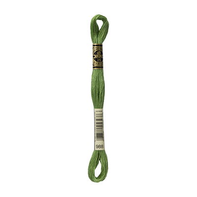 DMC Mouliné Spécial 988 DMC Mouliné Spécial i färgen 988 Medium Forest Green broderigarn 8 meter
