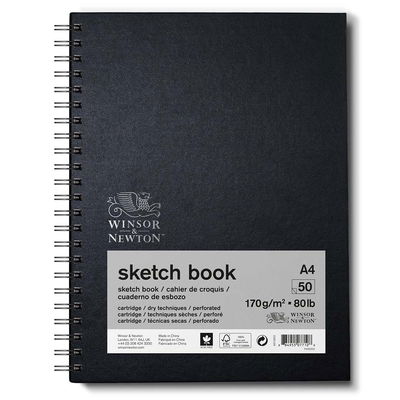 Winsor & Newton Sketch Book A4 spiralbundet 50 ark 170 g för skisser och teckning
