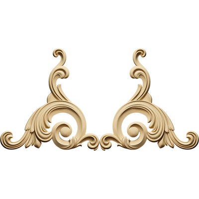 Träornament Volute 2st, 11x11,5 cm Flexible Wood, Volute 2st. Dekorativa träornament av böjbart trä