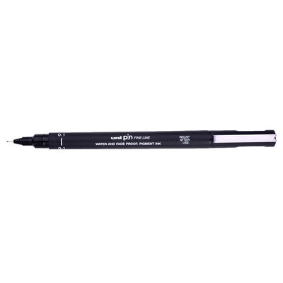 Black 0,1 mm uni-pin fineliner, 0,1 Black. Ljusäkta och vattenresistent.