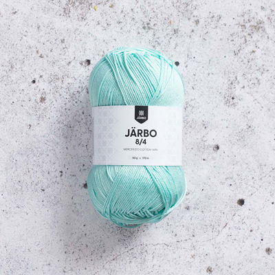 Järbo 8/4 50 gram. Mintpastell bomullsgarn. 100% bomull.