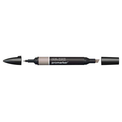 Winsor & Newton Promarker Warm Grey 3 WG3 marker med bred snedskuren spets och smal rund spets