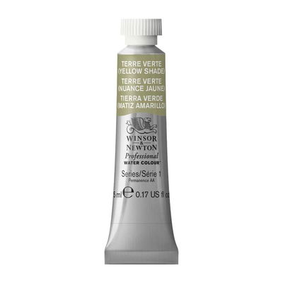 Förpackning med Winsor & Newton Professional akvarellfärg Terre Verte (Yellow Shade) 5 ml tub