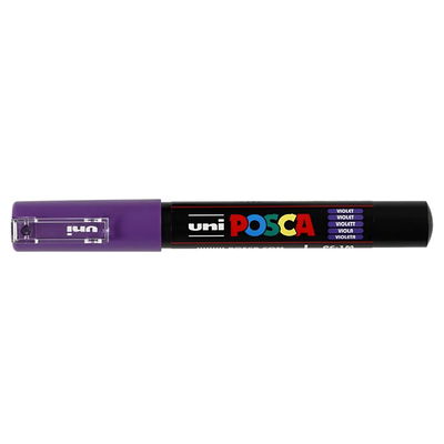 Posca PC-1MC Violet med kork, stängd marker sedd från sidan