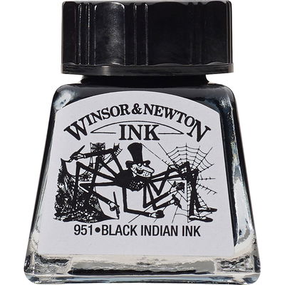 Winsor & Newton Drawing Ink Black Indian Ink 14 ml flaska