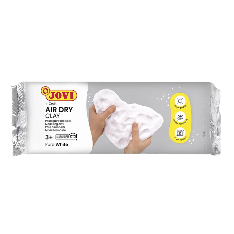 Förpackning av Jovi Air Dry Clay Stone White 250 g lufttorkande lera