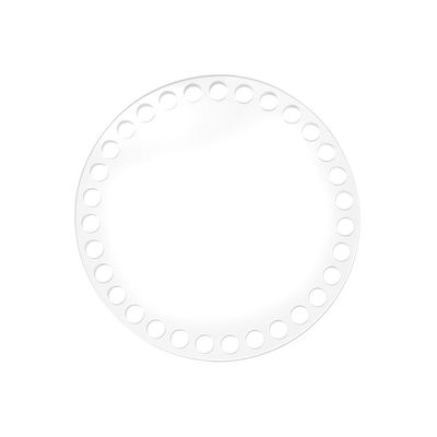 Genomskinlig korgbotten tillverkad av Plexiglas. Storlek 15 cm