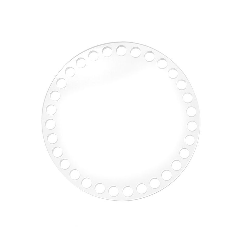 Genomskinlig korgbotten tillverkad av Plexiglas. Storlek 15 cm