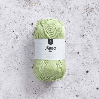 Järbo 8/4 50 gram. Pastellime bomullsgarn. 100% bomull.