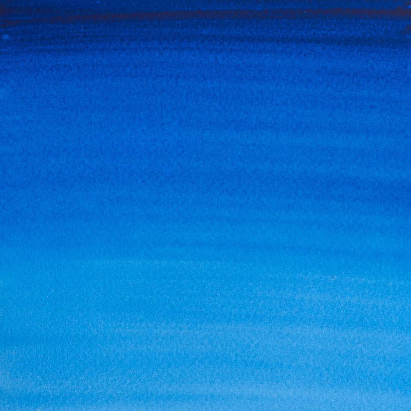 Färgprov (swatch) Cotman akvarellfärg Intense Blue (Phthalo Blue)