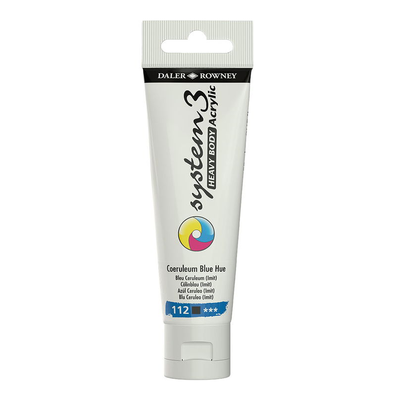 System3 Heavy Body akrylfärg Coeruleum Blue Hue 112 i tub