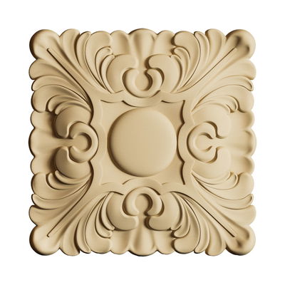 Träornament Square 2, 6x6 cm Flexible Wood, Square 2. Dekorativa träornament av böjbart trä